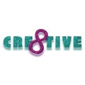 Colourful creative sign 3D