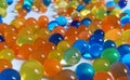 Colourful Cristal balls,Texture of multicolored hydrogel balls for background