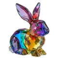 Colourful Crystal Rabbit Figurine Royalty Free Stock Photo