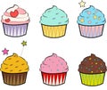 Colourful Cupcakes Royalty Free Stock Photo