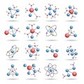 Colourful 3d molecules structures