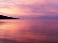 Colourful Dawn Overlooking a Gulf of Corinth Bay, Greece