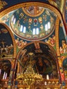 Colourful Decorated Greek Orthodox Church Interior, Greece Royalty Free Stock Photo