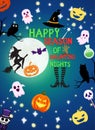 Happy season of haunting nights halloween typography and Greetings Royalty Free Stock Photo