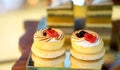 Colourful dessert buffet, afternoon high tea Royalty Free Stock Photo