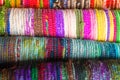 Colourful details of handmade vintage rugs Royalty Free Stock Photo