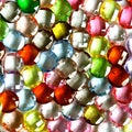 Colourful translucent circular jewels