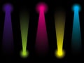 Colourful disco lightings