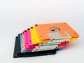 Colourful diskette is thin and flexible magnetic storage medium Royalty Free Stock Photo
