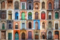 Various doors. Photo collage and travel concept Royalty Free Stock Photo