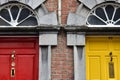 Colourful doors of British townhouses Royalty Free Stock Photo