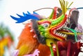 Colourful dragon toys at chinese new year celebration