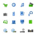 Colourful e-shop icons Royalty Free Stock Photo