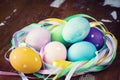 Colourful easter decorated eggs Royalty Free Stock Photo