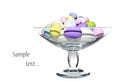Colourful easter eggs in a glass bowl Royalty Free Stock Photo