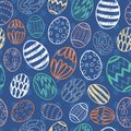 Colourful easter eggs seamless pattern print background Royalty Free Stock Photo