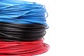 Colourful electric cable Royalty Free Stock Photo
