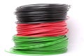 Colourful electric cable Royalty Free Stock Photo