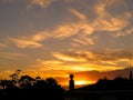 Evening colours spread throughout sky