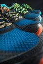 Colourful exercise trainers / running shoes