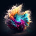 Colourful explosion Generative AI Royalty Free Stock Photo