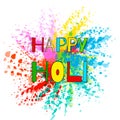 Colourful explosion for Happy Holi. Illustration of abstract colorful Happy Holi background. Indian Festival of Colours Royalty Free Stock Photo