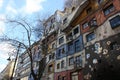 Colourful Facade of the Hundertwasser House, Hundertwasserhaus, Vienna, Austria Royalty Free Stock Photo