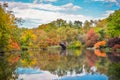 Colourful when fall comming,Autumn in Central Park Royalty Free Stock Photo