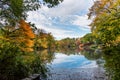 Colourful when fall comming,Autumn in Central Park Royalty Free Stock Photo