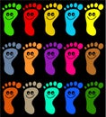Colourful feet Royalty Free Stock Photo