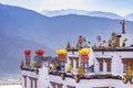 Colourful festive decorations at the Hemis Monastery in the Himalayan, Indian