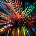 Colorful fibre optics - ai generated image Royalty Free Stock Photo