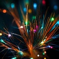 Colorful fibre optics - ai generated image