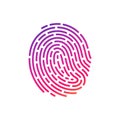 Fingerprint detailed vector icon gradient coloured Royalty Free Stock Photo