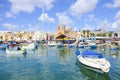 Colourful fishing boats, Marsaxlokk, Malta Royalty Free Stock Photo