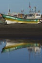 Fishing boats in Curanipe in Chile Royalty Free Stock Photo