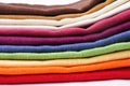 Colourful flax texrile heap Royalty Free Stock Photo
