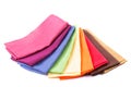 Colourful flax texrile heap Royalty Free Stock Photo