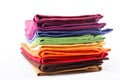 Colourful flax texrile heap Royalty Free Stock Photo