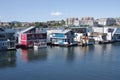 Colourful float homes in Victoria, Canada