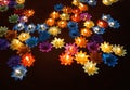 Colourful Floating candles Royalty Free Stock Photo