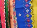 Colourful floral embroidered curtain