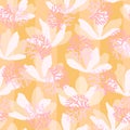 Colourful floral seamless pattern in trendy colors.