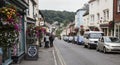 Colourful flower displays in main road in Wotton-under-Edge,