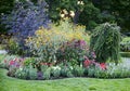 Colourful Flowerbeds in the Garden