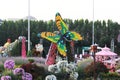 Colourful flowers and a very beautiful view of butterfly in Miracle garden,Dubai