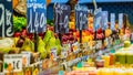 Colourful food market impressions in barcelona spain