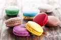 Colourful french macaron.