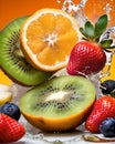 Colourful fruit background