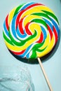 Colourful fruit lollipop